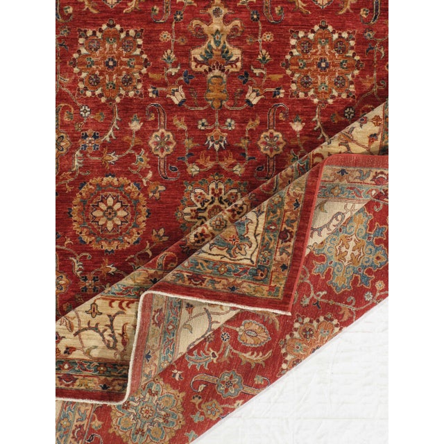 Vintage Hand-Knotted Lahore Rug 8'2" X 9'9" For Sale In Washington DC - Image 6 of 7