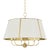 Hudson Valley Lighting Mark D. Sikes Cambridge 6-Light Chandelier, Aged Brass/Off White For Sale