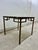 Hollywood Regency Greek Key Square Dining or Game Table Geometric Brass Base For Sale In New York - Image 6 of 8