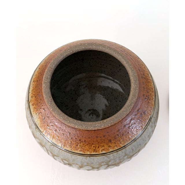 Ceramic Vintage Studio Pottery Stoneware Urn - Micheal Frasca & Richard Aerni For Sale - Image 7 of 13