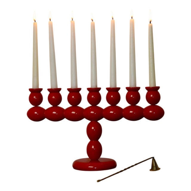 Swedish Bobbin Candelabra For Sale