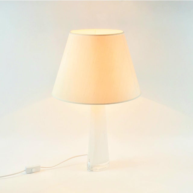 1960s Scandinavian Glass and Chrome Table Lamps by Carl Fagerlund for Orrefors, Sweden, 1960s, Set of 2 For Sale - Image 5 of 10
