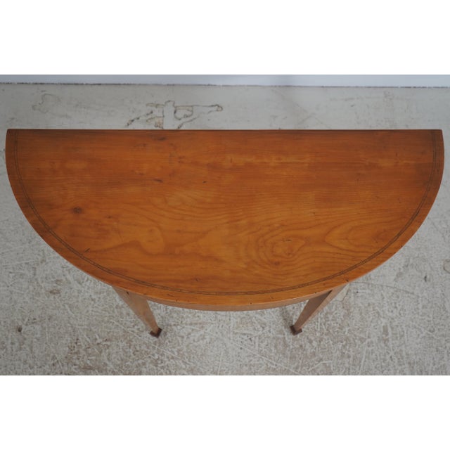 English Satinwood Adams Style 1 Drawer Console Table For Sale In Philadelphia - Image 6 of 16