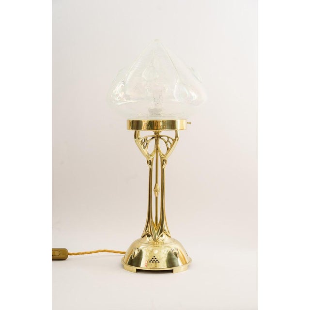 1910s Jugendstil Table Lamp with Original Opaline Glass Shade, 1910 For Sale - Image 5 of 18
