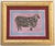 Contemporary Sheep Ram Minimalism Folk Art Black Brown Gray Original Oil Painting by Cleo Plowden For Sale - Image 3 of 7
