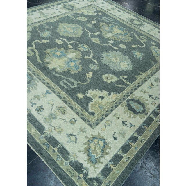 Turkish Oushak Rug 8'3" x 8'5" #19059 For Sale In Houston - Image 6 of 8