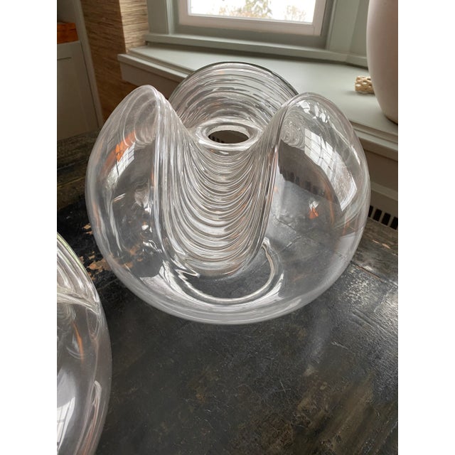 Glass Murano Glass Shades - a Pair For Sale - Image 7 of 8