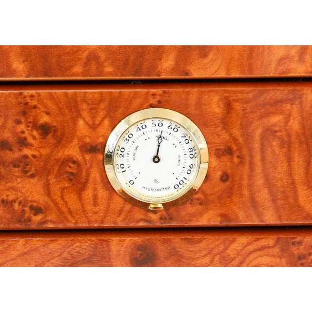 Burr Elm Four Drawer Cigar Humidor Cabinet, 1900s For Sale - Image 14 of 18