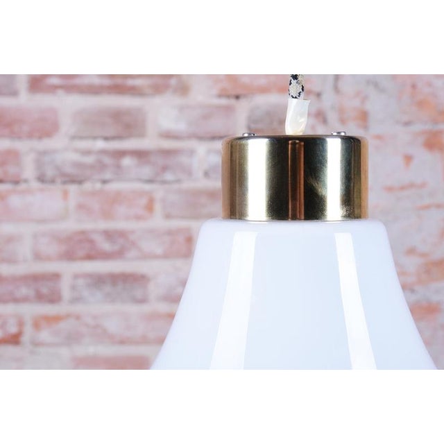 Mid-Century Chandelier in Brass and Lacquered Steel, Czech, 1960s For Sale - Image 12 of 18