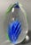 Mid 20th Century Vintage Italian Art Glass Paperweight Blue and Green Egg Shape For Sale - Image 5 of 9