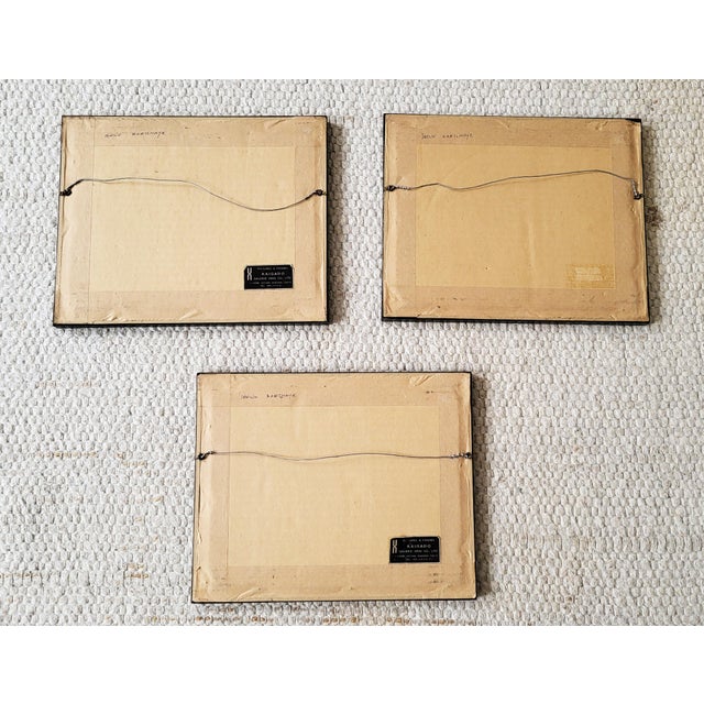 Irene Hartlmayer, Mid-Century Modern Abstract Compositions, 1966, Gouache, Framed, Set of 3 For Sale - Image 9 of 12