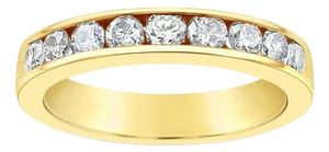 Three Quarter Diamond Wedding Band 3.5MM, Size 6