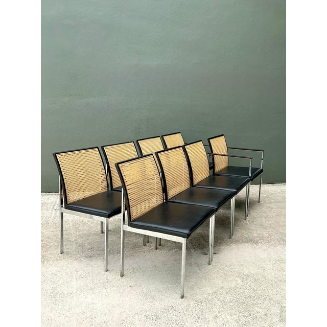 Designed by renowned American designer Paul McCobb for Lane, this exceptional set of eight vintage dining chairs embodies...