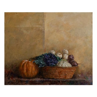 Still Life with Autumn Vegetables, 1990s, Oil on Canvas For Sale