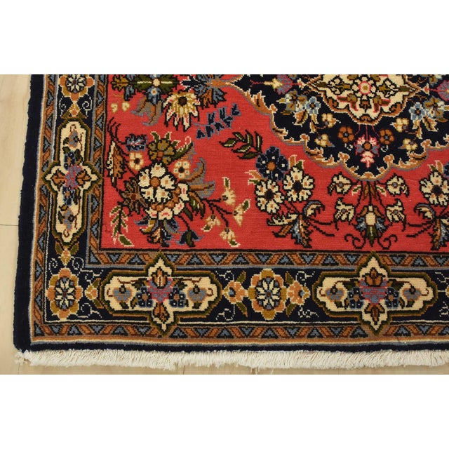 2000 - 2009 Qom Rug 2’9” X 2’2” Pink Wool Vintage Traditional Hand-Knotted Carpet For Sale - Image 5 of 7