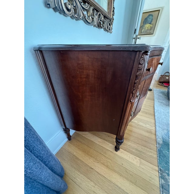 Wood Antique Burled Walnut and Inlaid Marquetry Dresser Chest of Drawers For Sale - Image 7 of 10