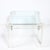Pair of Mid-Century Modernist Rectilinear Lucite & Glass Side/End Tables For Sale - Image 9 of 18