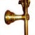 Antique 20" French Regency Brass/ Bronze Hand Held Torch Wall Sconce With Flame Shades For Sale - Image 10 of 18