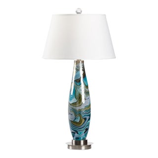 Wildwood Flora Glass Table Lamp For Sale