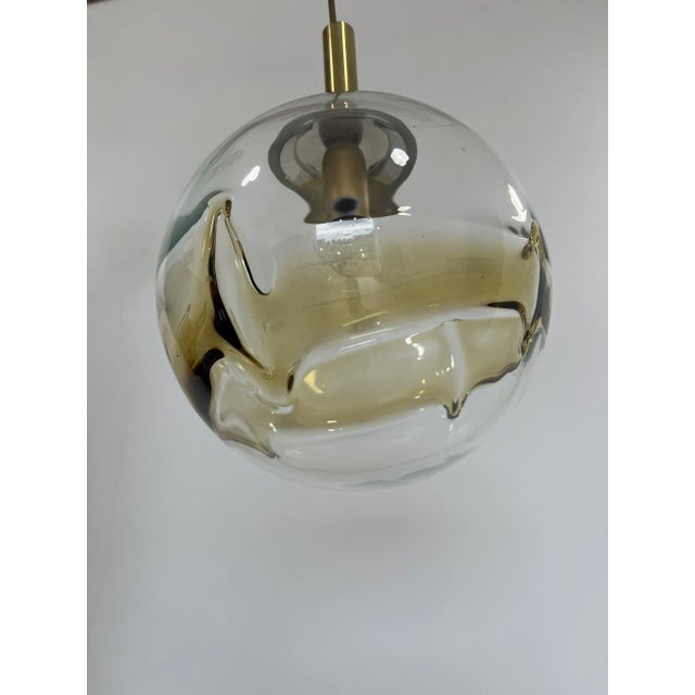 Space Age Glass Pendant Light from Doria Leuchten, 1960s For Sale - Image 4 of 7