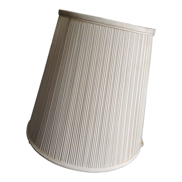 1960s Pleated Large Linen Shade For Sale