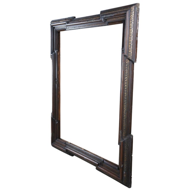 Baroque Antique Dutch Baroque Carved Picture Art Mirror Frame For Sale - Image 3 of 12