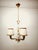 Metal Brass and Murano Chandelier with Silk Lampshades, 1950s For Sale - Image 7 of 18