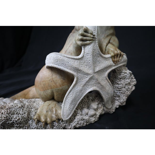 Kevin Peters "Get Your Own Starfish" Brazilian Soapstone Sea Otter Sculpture For Sale - Image 13 of 13