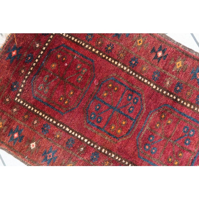 1950s, Handmade Vintage Afghan Baluch Rug 2' X 3.5' For Sale - Image 10 of 13