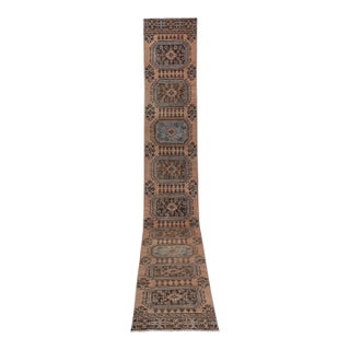 1960s Distressed Extra Long Turkish Runner Rug - Stair Rug 2'7'' X 18'9'' For Sale