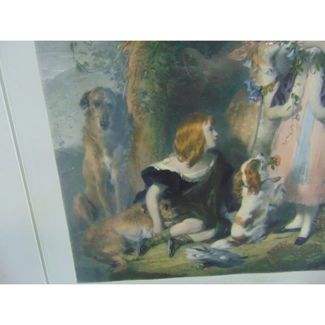 English Edwin Landseer “Sutherland Children” English Style Engraving Print For Sale - Image 3 of 11