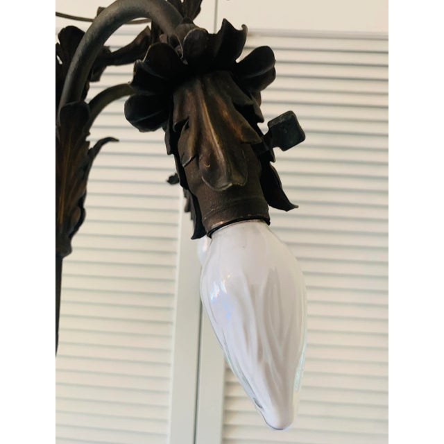 Spanish Revival Spanish Wrought Iron Floor Lamp For Sale - Image 3 of 12