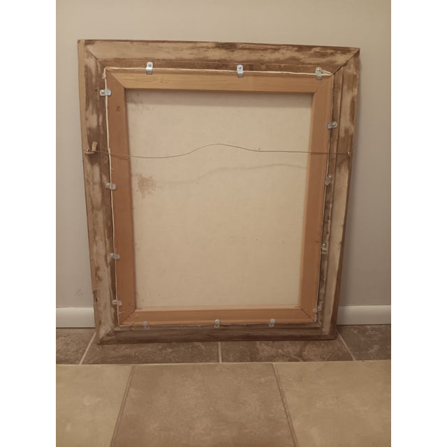 Impressionist Mid 20th Century Vintage Oil Painting on Canvas of Young Girl With a Candle, Framed For Sale - Image 3 of 5