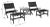 Darryl 5 Piece Living Set - Black For Sale - Image 4 of 9