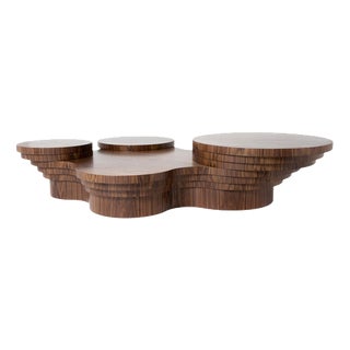 Slice Me Up Coffee Table in Canaletto Walnut Wood by Pietro Franceschini For Sale