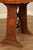 Antique Spanish Revival Carved Oak And Forged Iron Trestle Side Table For Sale - Image 9 of 14