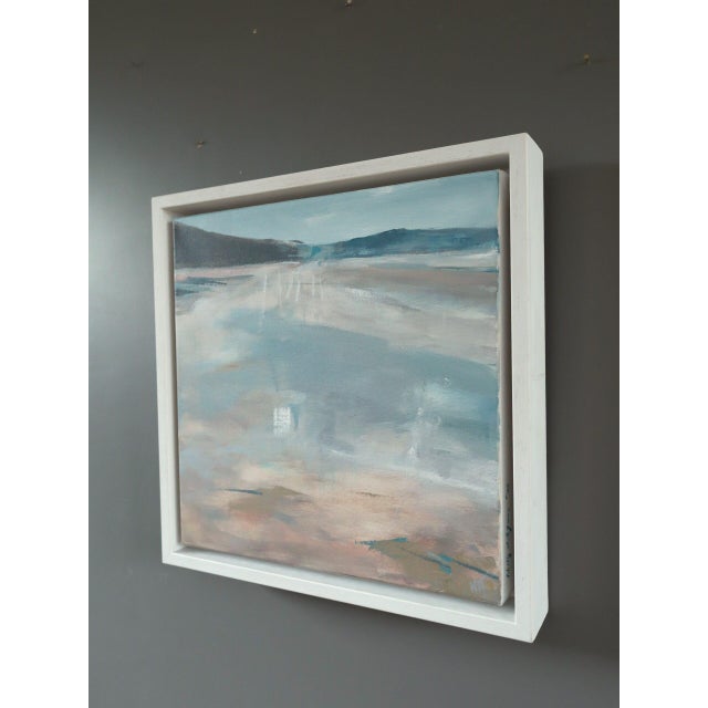 2020s Contemporary 'Quiet Expanse' Original Abstract Coastal Landscape Acrylic Painting by British Artist Nicky Knill Jones, Framed For Sale - Image 5 of 11