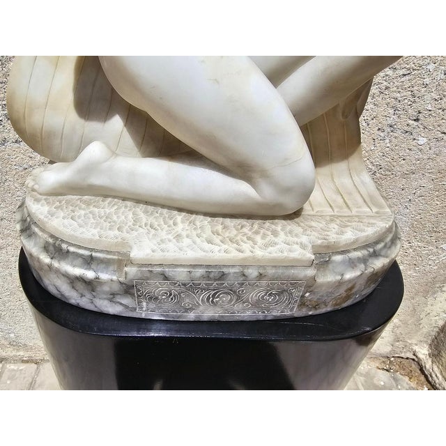 Art Deco Alabaster Dancer Sculpture, 1920 For Sale - Image 6 of 16