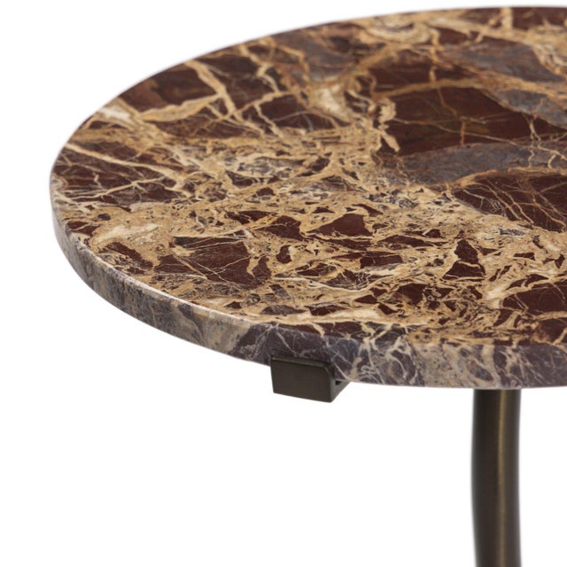 Metal Four Hands Sophie End Table - Garnet Marble For Sale - Image 7 of 12