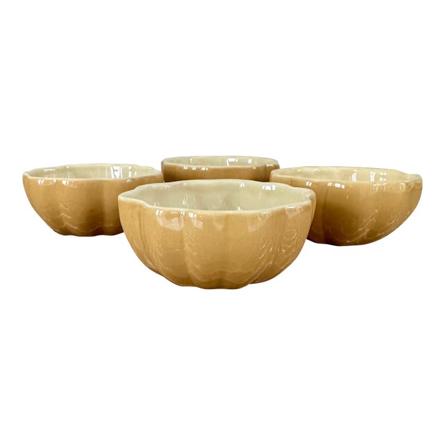 Vintage Pumpkin Squash Ceramic Bowls For Sale