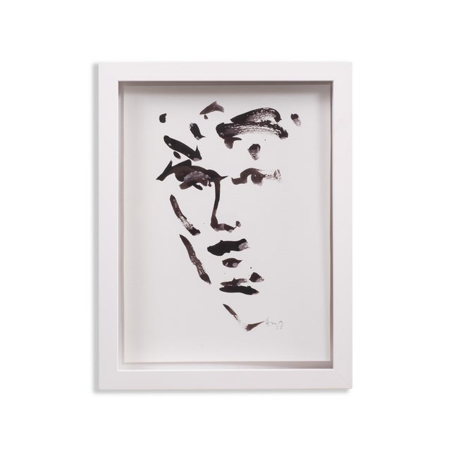 Early 21st Century Hans-Henrik Husemann, Face to Face, 2022, Sepia on Paper, Framed, 2022, Ink & Paper For Sale - Image 5 of 5