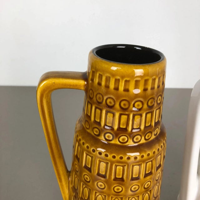 Vintage Pottery Fat Lava Glazed Vases from Scheurich, Germany, 1970s, Set of 2 For Sale - Image 6 of 18
