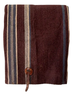 1900s Antique Striped Wool Horse Blanket