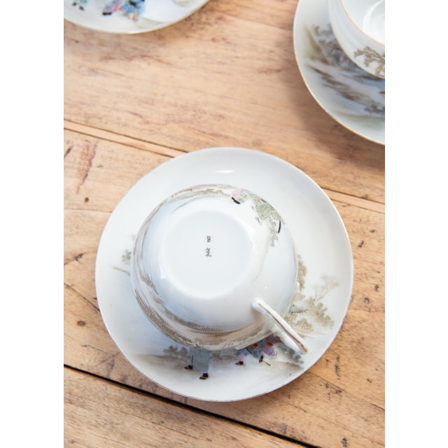 Japanese Eggshell Porcelain Tea Service, 1890s, Set of 19 For Sale - Image 6 of 9