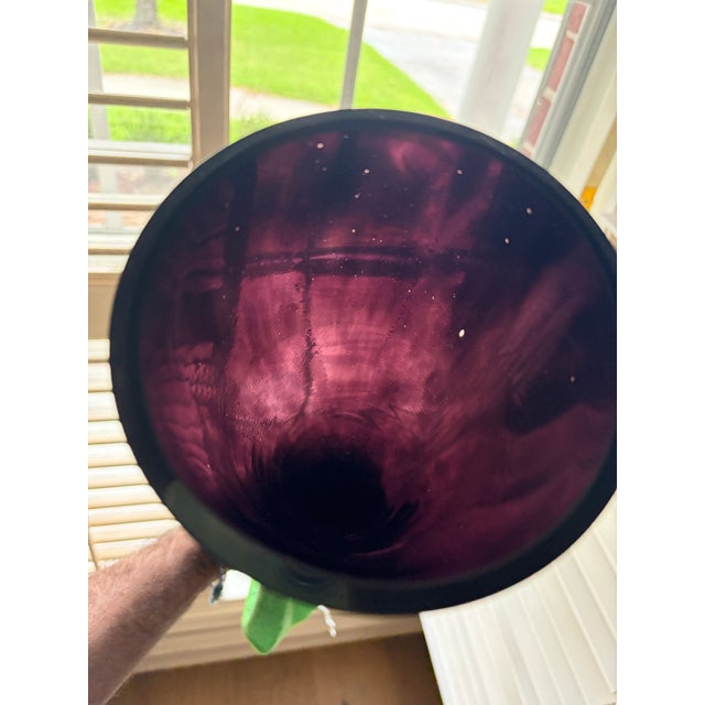 Pair of 1970s Theresienthal Black and Gold Art Glass Vases, Attributed For Sale - Image 11 of 14