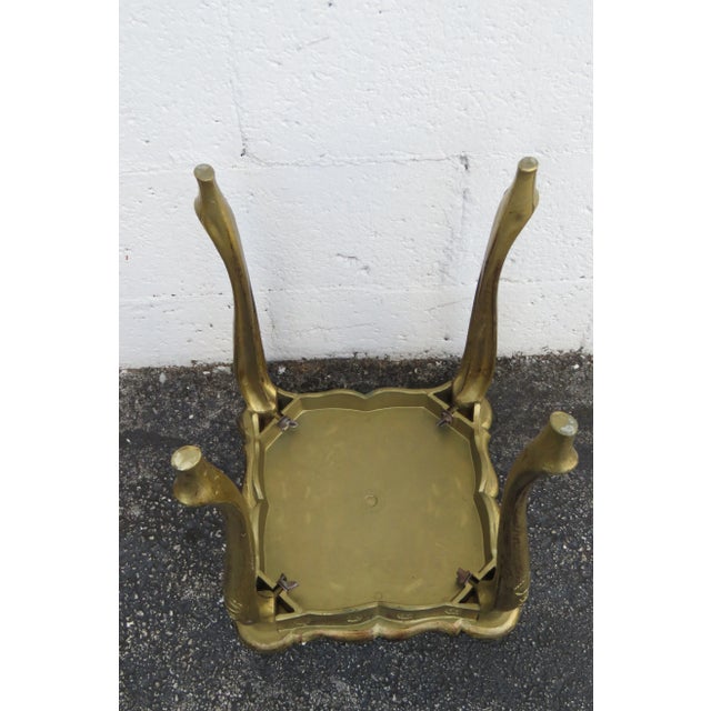 Plastic Italian Florentine Antique Gold Nesting Tables Set of Three For Sale - Image 7 of 13