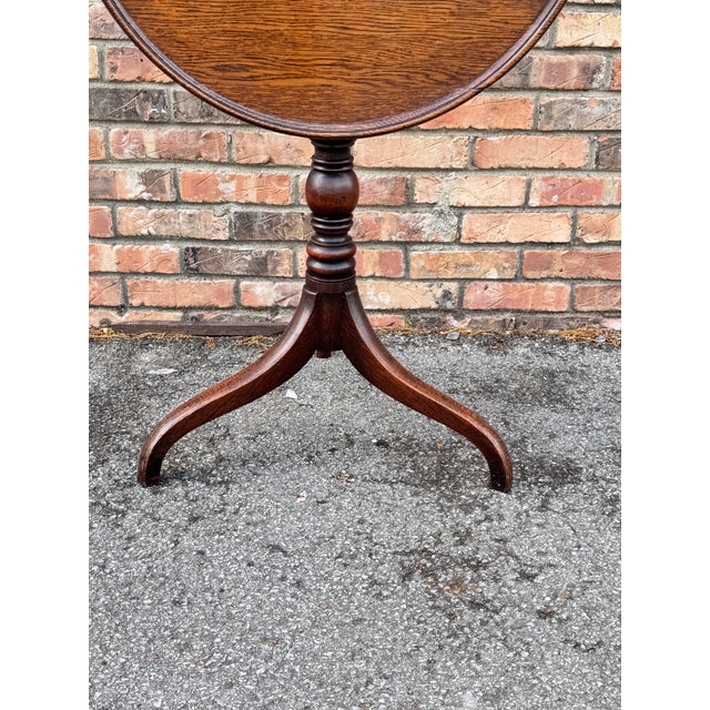Antique English Tilt Top Table For Sale - Image 10 of 12