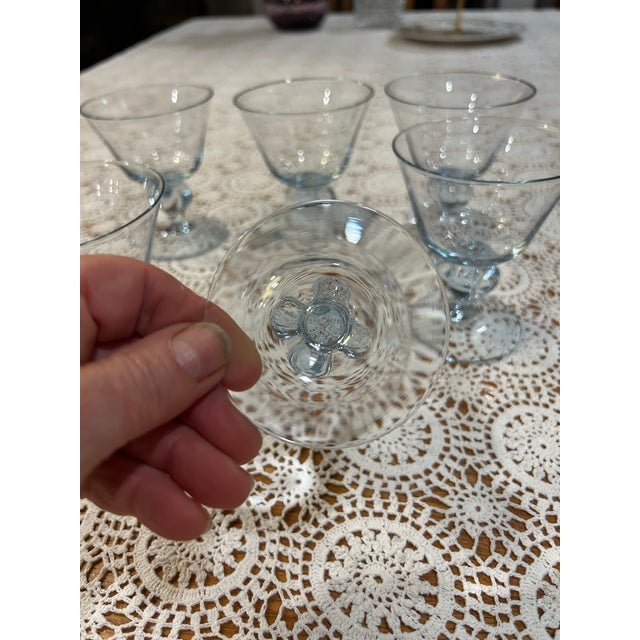 Sky Blue Vintage Swedish Gulli Ingrid Skruf Cocktail Glasses - Set of 6 For Sale - Image 8 of 11