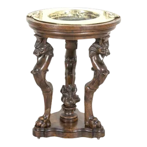 Early 19th Century French Restauration Period Carved Walnut Brazier Tripod Table