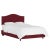 Textile Queen Bed, Velvet Berry For Sale - Image 7 of 7